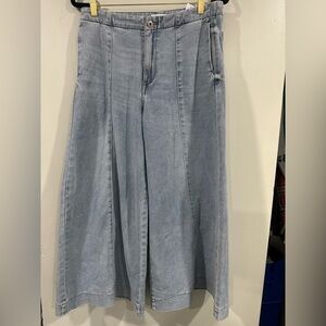 Kensie Light Blue Jeans the high rise gaucho ankle 6/29 woman